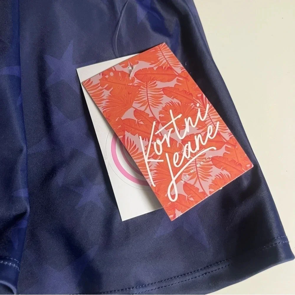 NWT KORTNIE JEANE Stars Tie Top